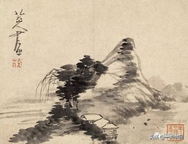 墨点无多泪点多八大山人国画作品欣赏