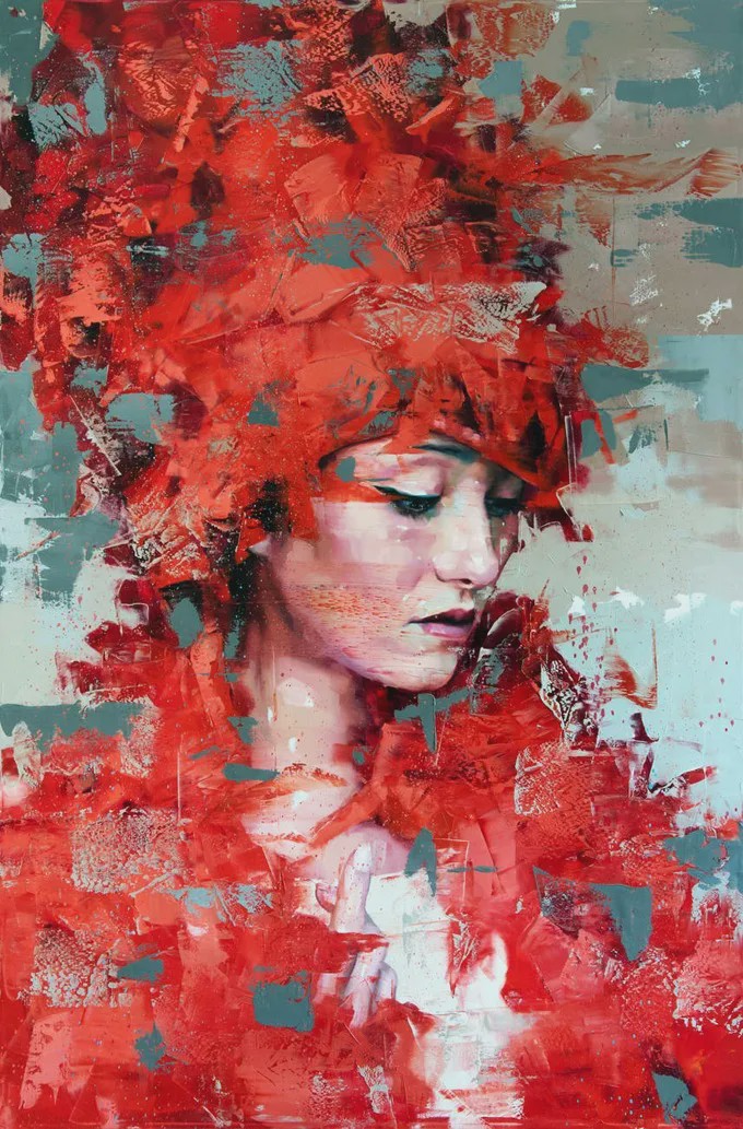 色彩斑驳，意大利画家西尔维奥的巨型肖像油画欣赏_搜狐网