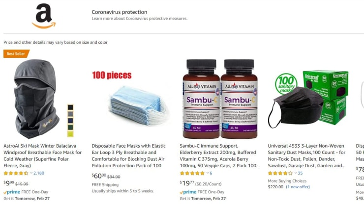 针对不良卖家违规宣传疫情产品，亚马逊搜索页面调整！