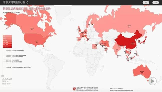 全球疫情地图:呈多点扩散