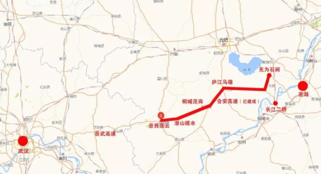 78岳武高速公路东延段将通过安徽省安庆市,包括岳西县,潜山市,怀宁