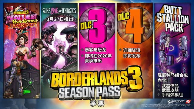 《无主之地3》3月13日在Steam发售3月27日出新DLC