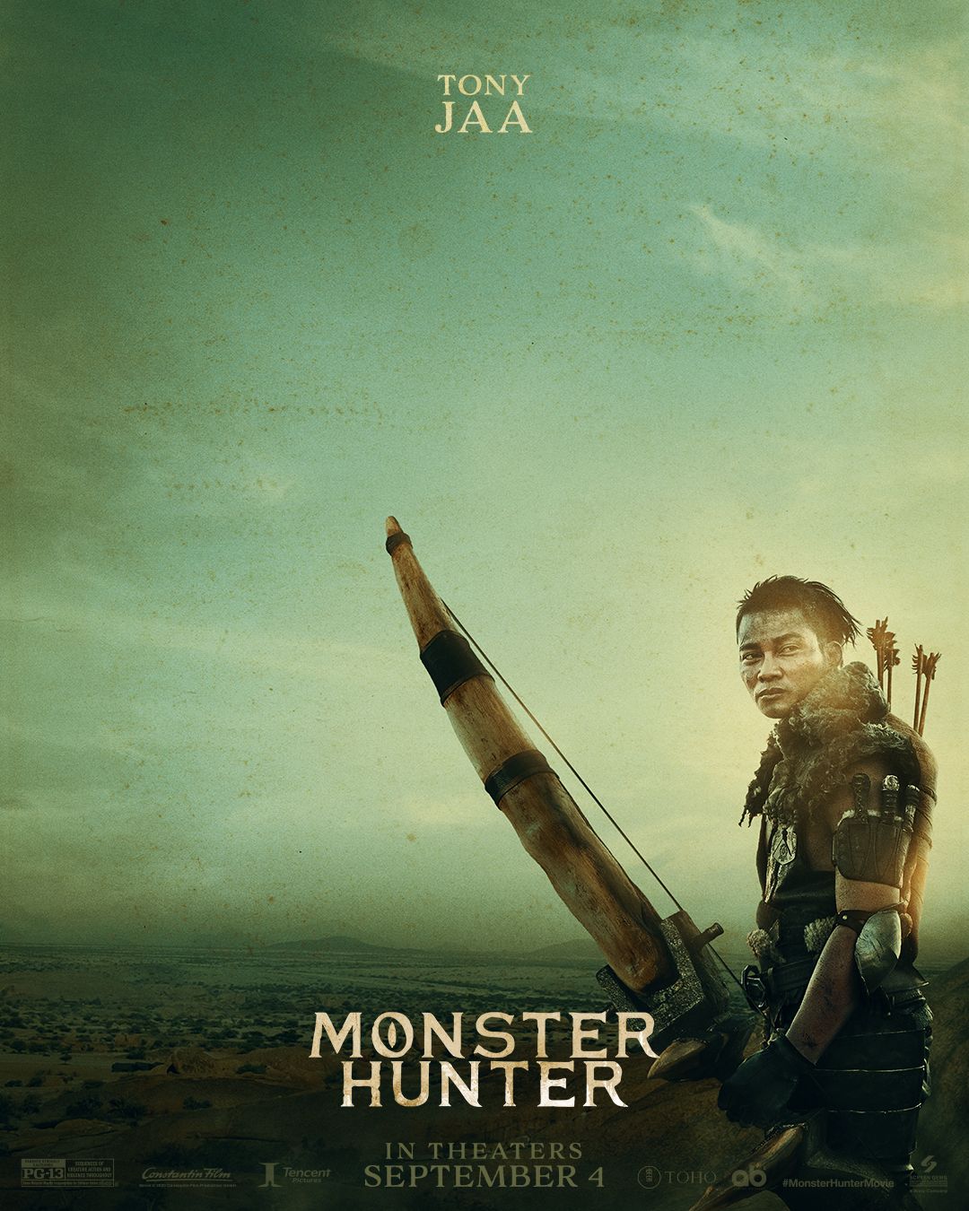 《怪物猎人》首曝海报，米拉·乔沃维奇与托尼·贾共进退_怪兽