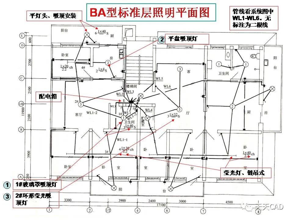 民宅电气线路安装图识读