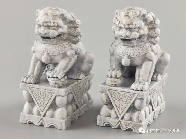 lego乐高第三方人仔 乐宜乐 石狮子与棋子人仔