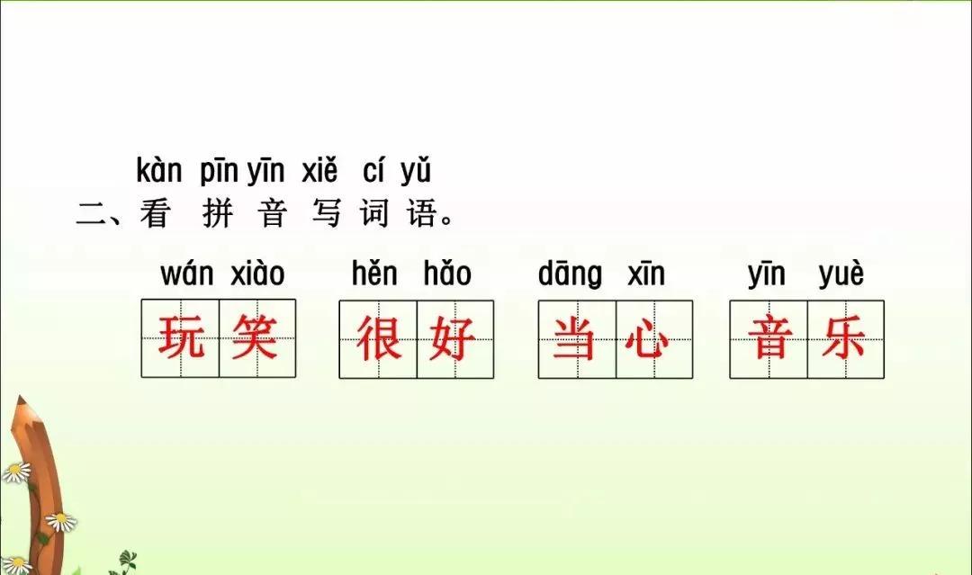 小学语文一年级下生字拼音偏旁结构组词造句为孩子收藏