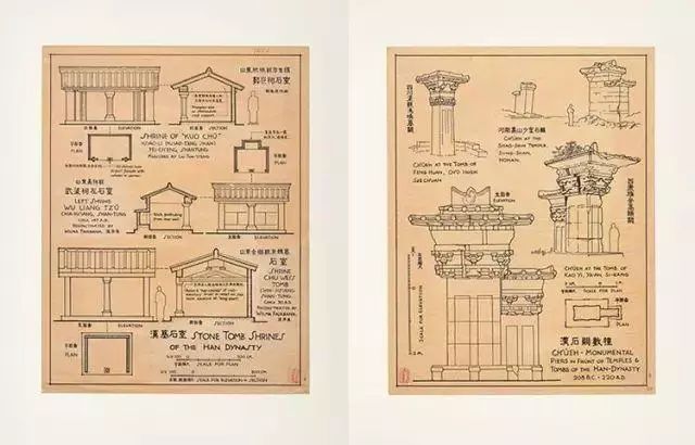 梁思成的古建筑手绘稿精美惊艳