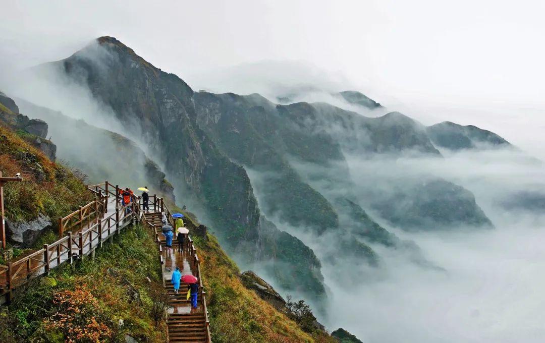 美景如画武功山的三月唤醒一场春雨