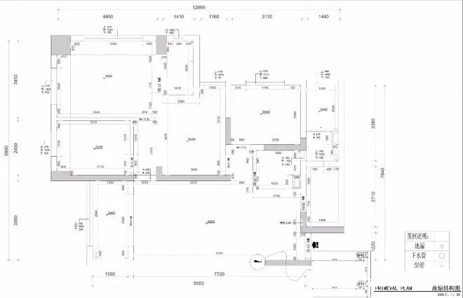 原始结构 房子户型还算方正,采光也不错,结构上基本没有太大的bug