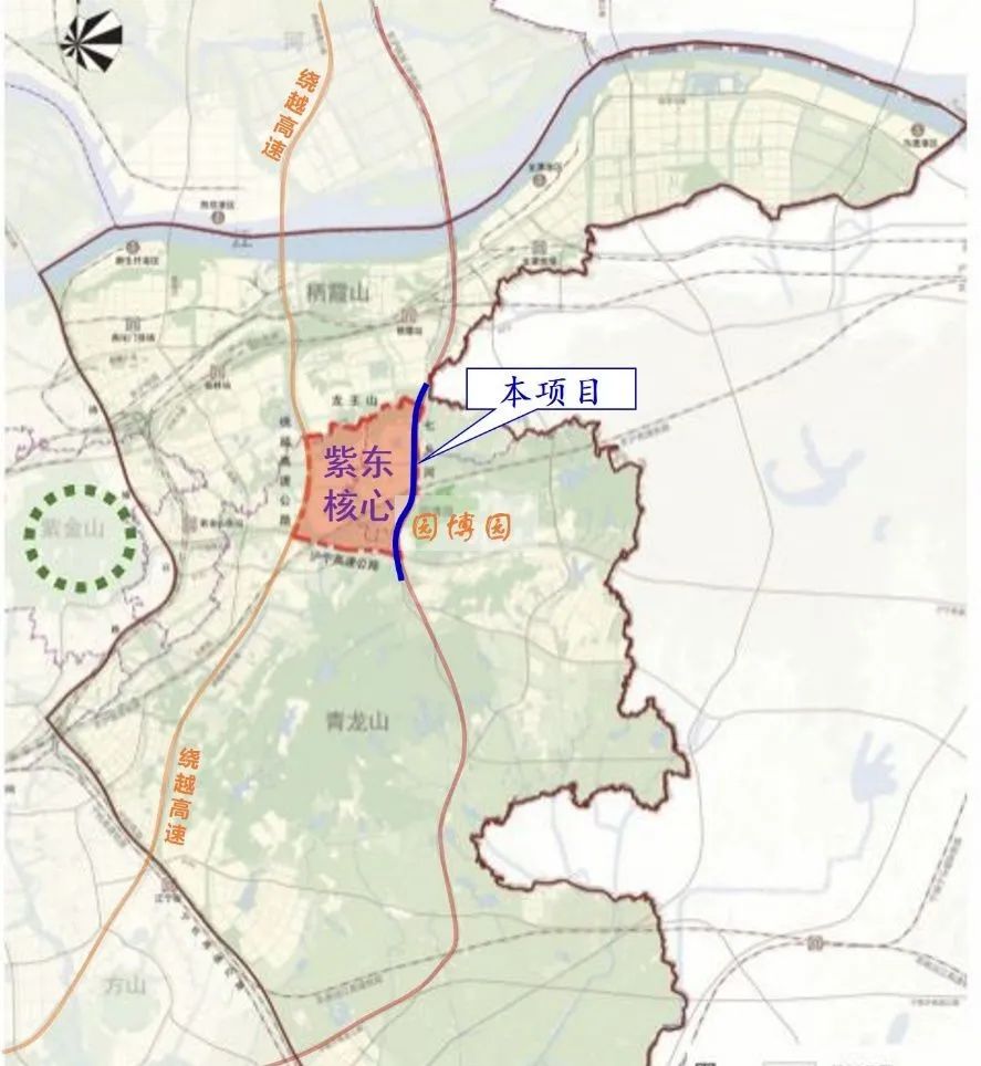 城市三环  项目主线规划为城市快速路,设计速度80km/h;地面辅道为