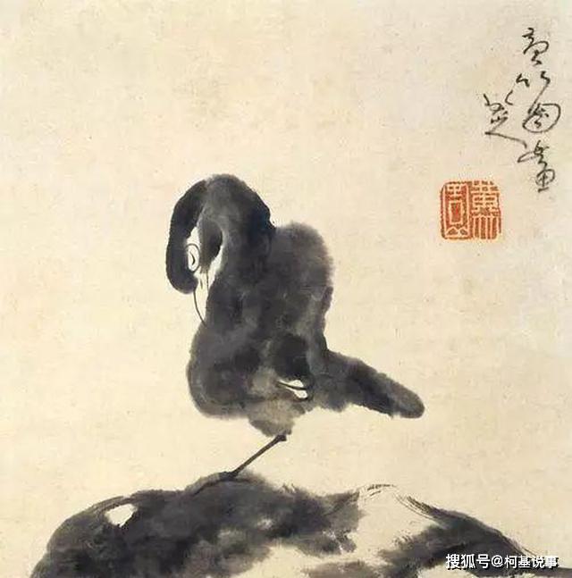 八大山人《孤禽图》