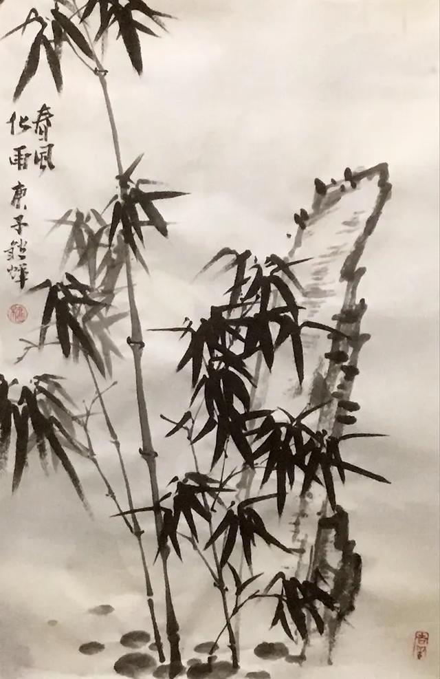 天》作者 王淑芳国画《静—全民抗"疫》作者 张素刚水粉画《武汉!