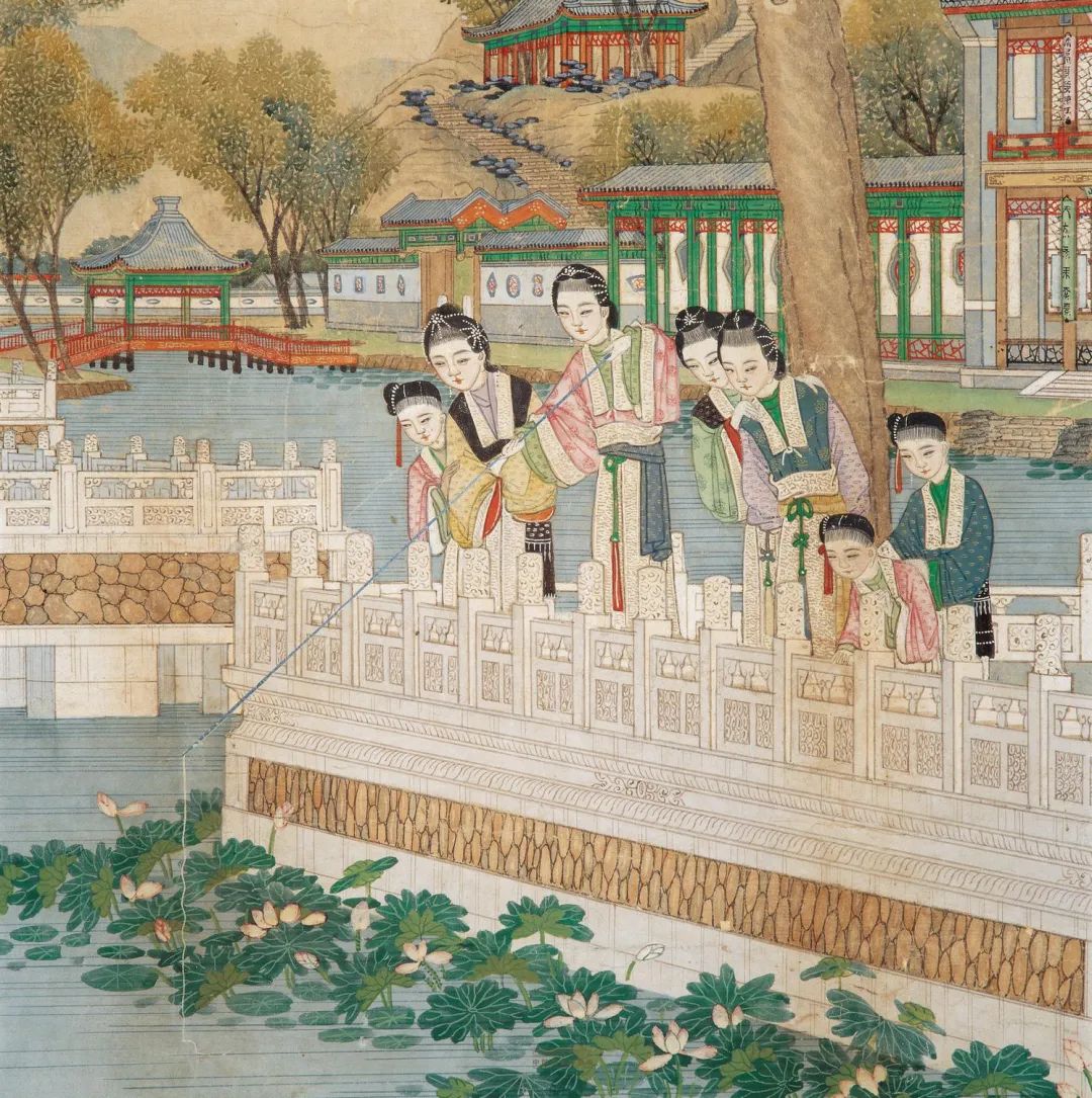 《大观园图》(局部)