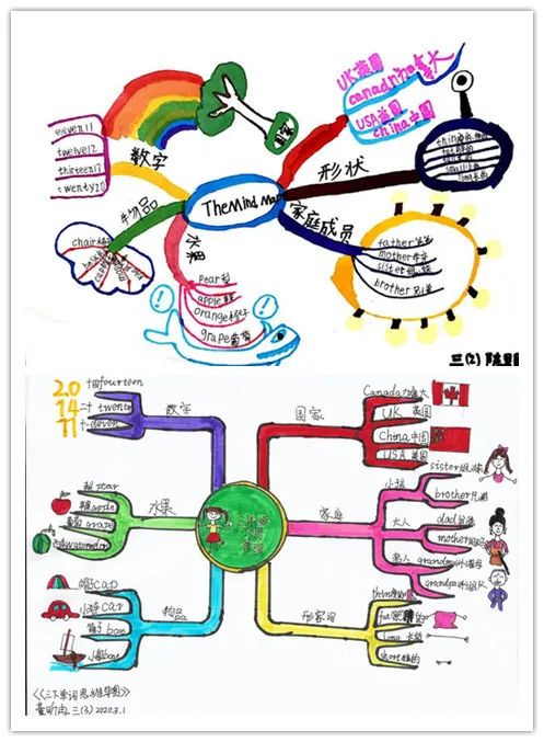 【学科活动】发散思维,聪明学习—— 三年级英语"一起来画思维导图"