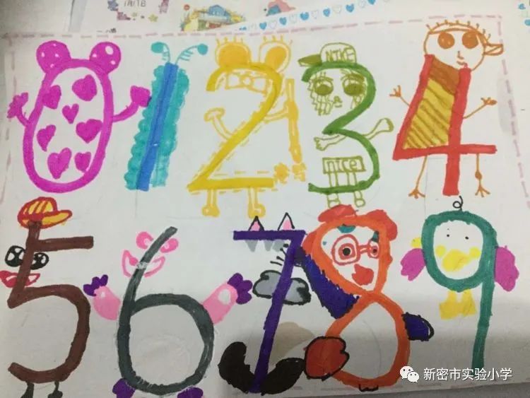 《数字变形记》每个孩子都喜欢画画,用我们学过的0～9这些数字为本体