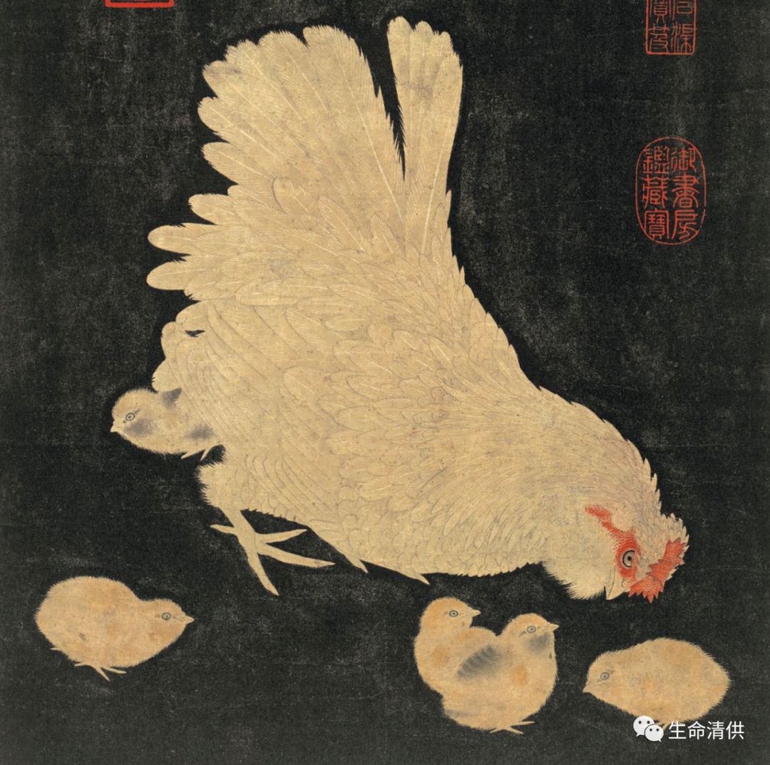 二玄社　印刷工芸　宋人子母鶏図　共箱　書　掛軸　中国画　中華民国故宮博物院 蔵 宋人｜《子母鸡图​》_搜狐网