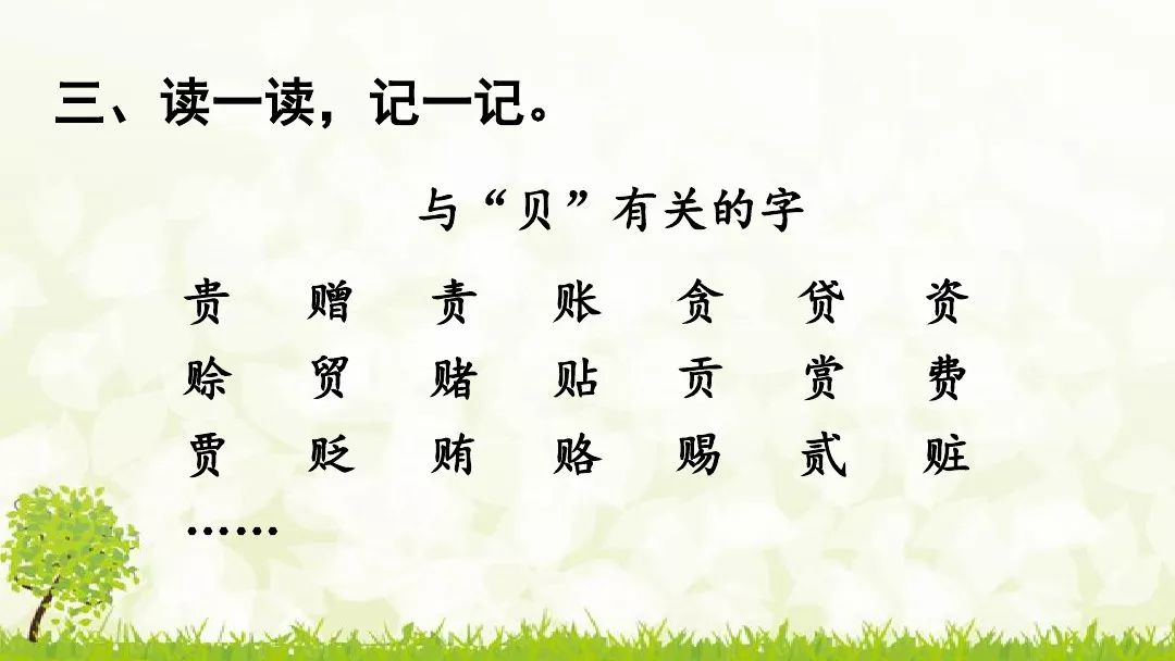 部编版二年级下册语文识字3贝的故事微课视频图文讲解朗读听写同步