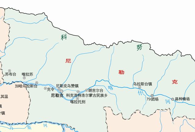 新疆伊犁州新源县地图,尼勒克县地图