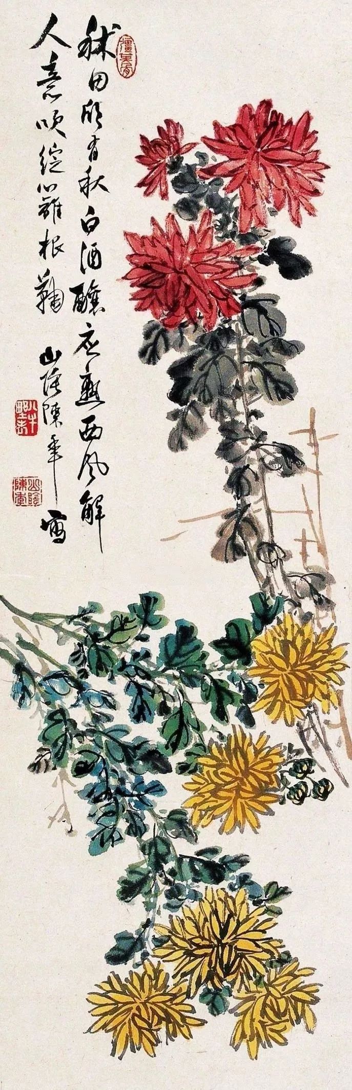 各大名家画菊花,美极啦!