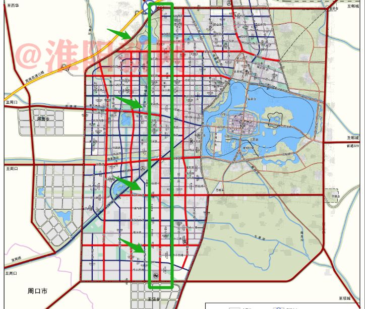 规划图公布计划新建道路13条改造旧路12条周口这个区道路将有大变化