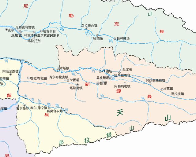 新疆伊犁州新源县地图,尼勒克县地图_那拉提镇