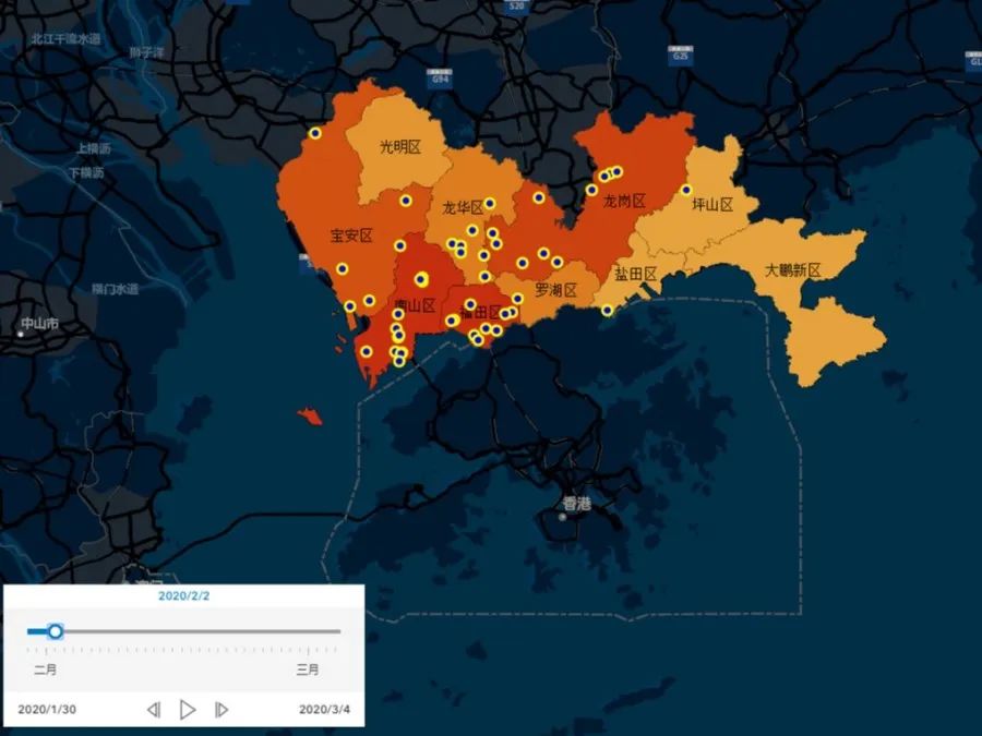 易智瑞助深圳cdc快速搭建社区疫情分布系统_地图