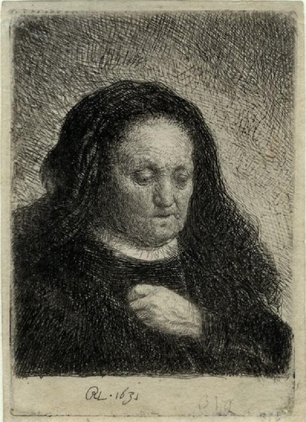 8x7cm,阿什莫林博物馆藏1631年,伦勃朗的自画像开始变化,此时他已经