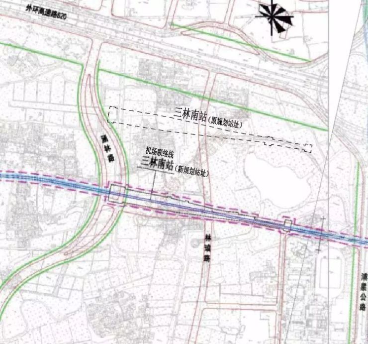 机场联络线三林南站位置示意图自驾出行同样便捷,项目周边临近浦星