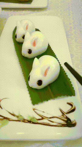 动态图GIF 好可爱的兔兔，为什么要吃它_段子