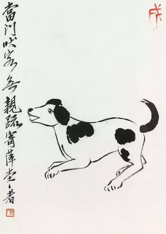 罗聘 狗儿特别是中国人,有人的地方必有鸡犬相伴,甚至把鸡鸣狗吠视作