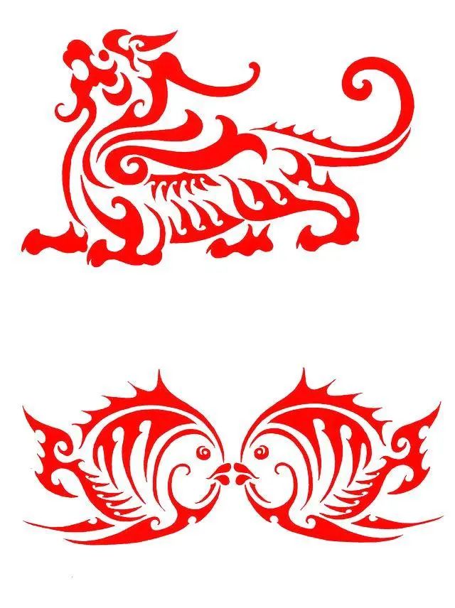 中国图腾 吉祥纹饰龙虎凤图案