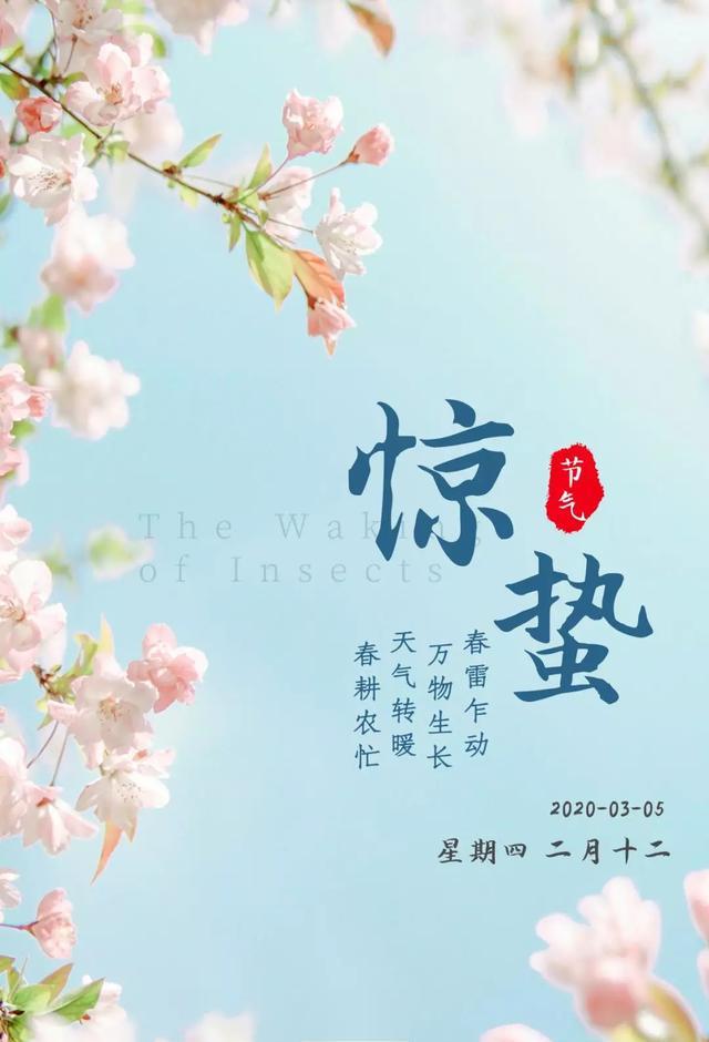 问候真祝福深愿你幸福又安康2020惊蛰快乐早安