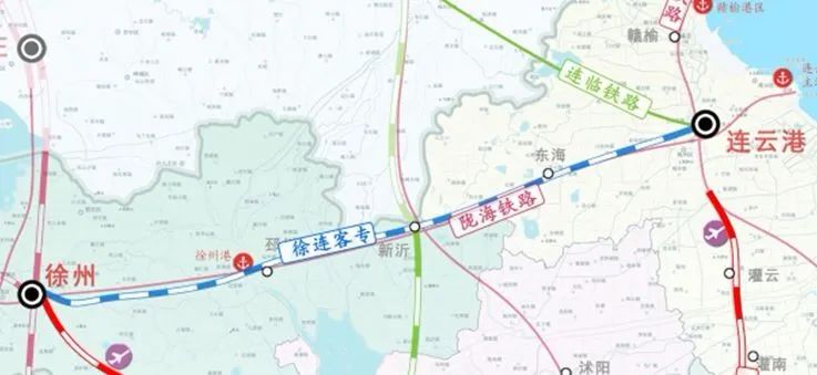 盐通铁路北连徐盐高铁,南连沪通铁路 建成后将成为徐州至上海之间继