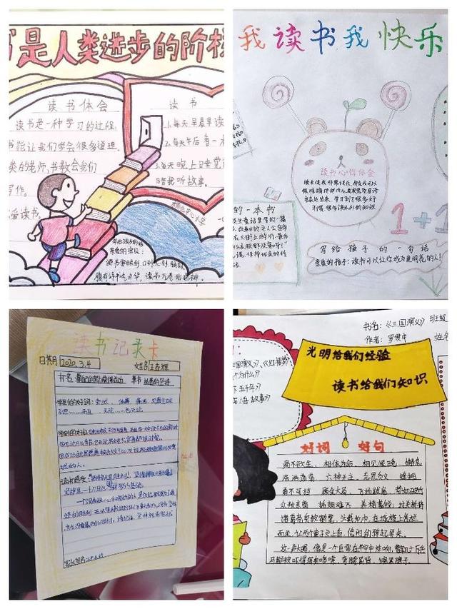 看,这是孩子们做的读书计划和读书卡.
