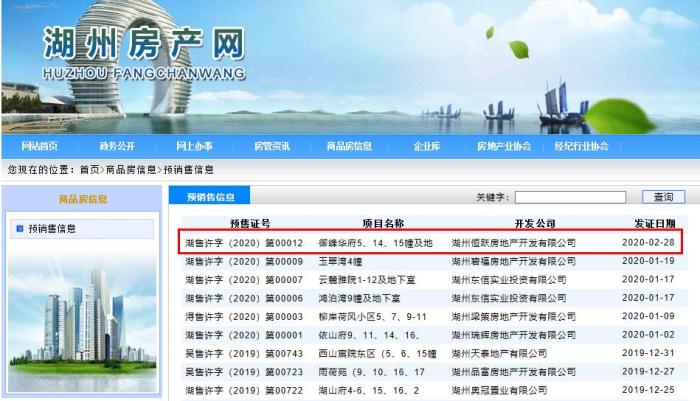 同时，湖州房产网显示，湖州新房供应面临收紧，2月仅新增了一张预售证。