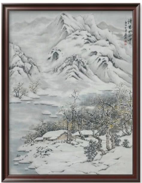 山东日照市莒县王连君的冰雪山水画作