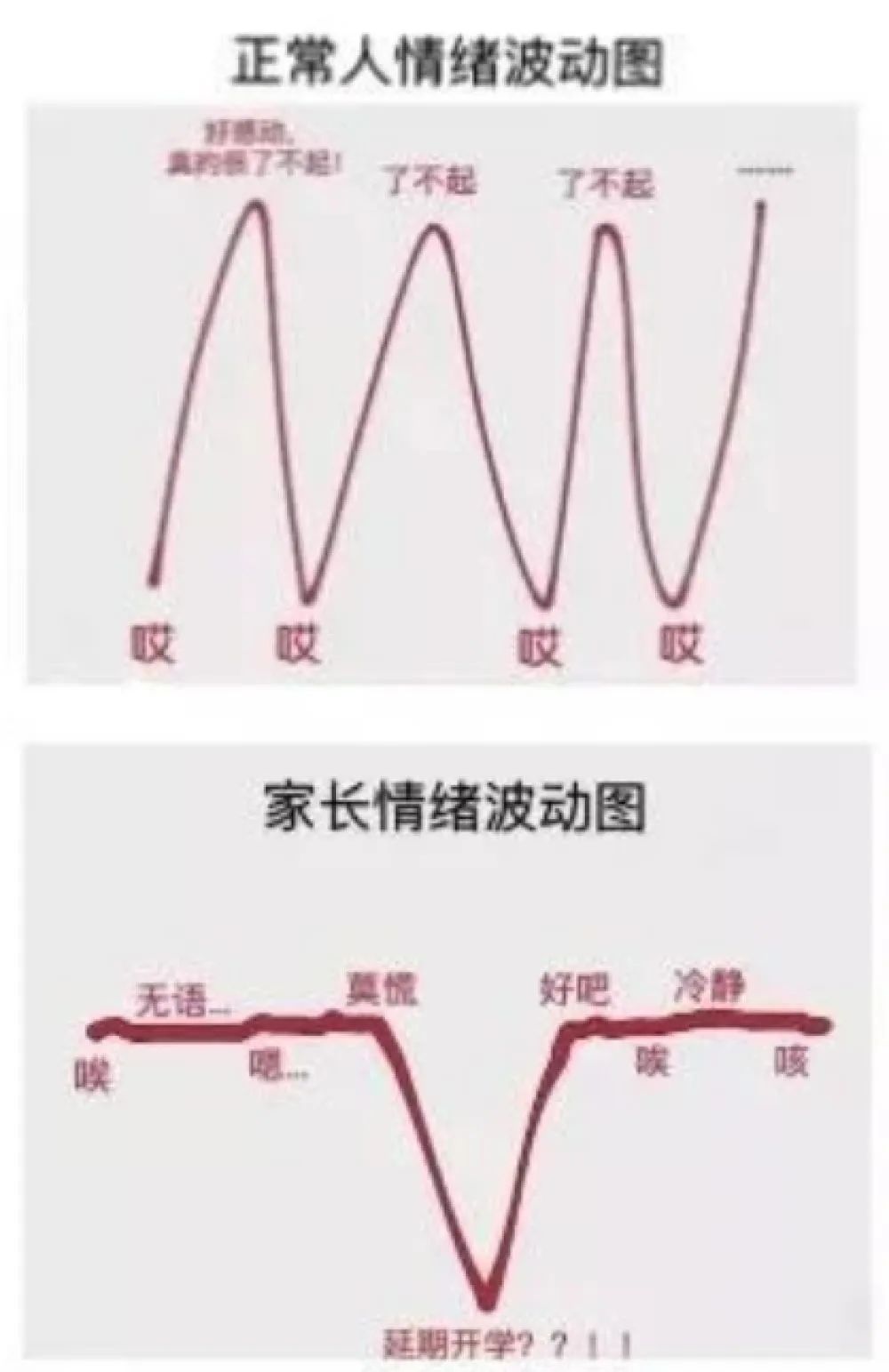 家长们变身"班主任"了面对学校延期开学的消息情绪波动最大的非孩子