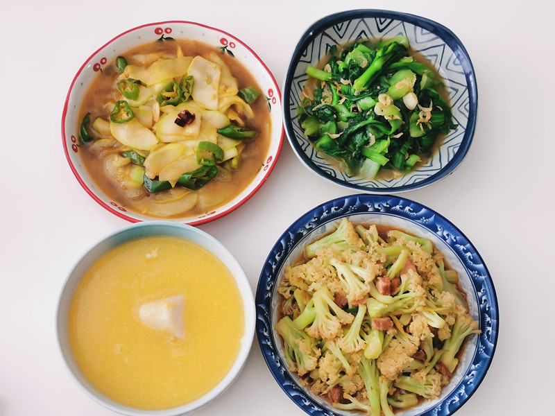 原创午餐三菜一汤,满满的春天味道,只花不到15元,在家吃经济实惠