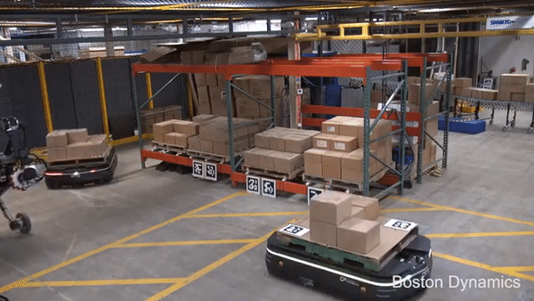 波士顿动力Handle正式出道！与物流机器人OTTO搭档运货实力搬砖