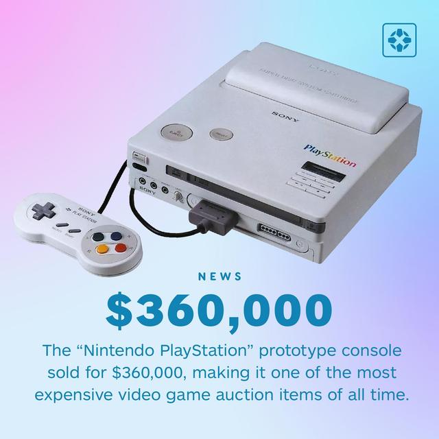 任天堂PlayStation原型机拍出36万美元创造历史