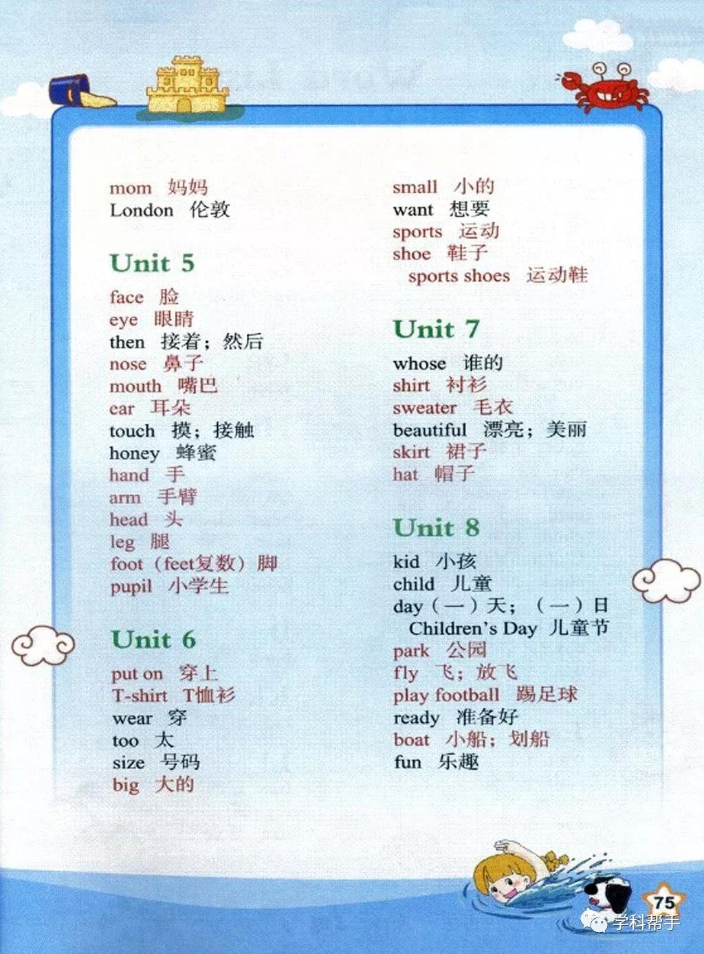 福建闽教版小学英语三年级下册电子课本(高清版)