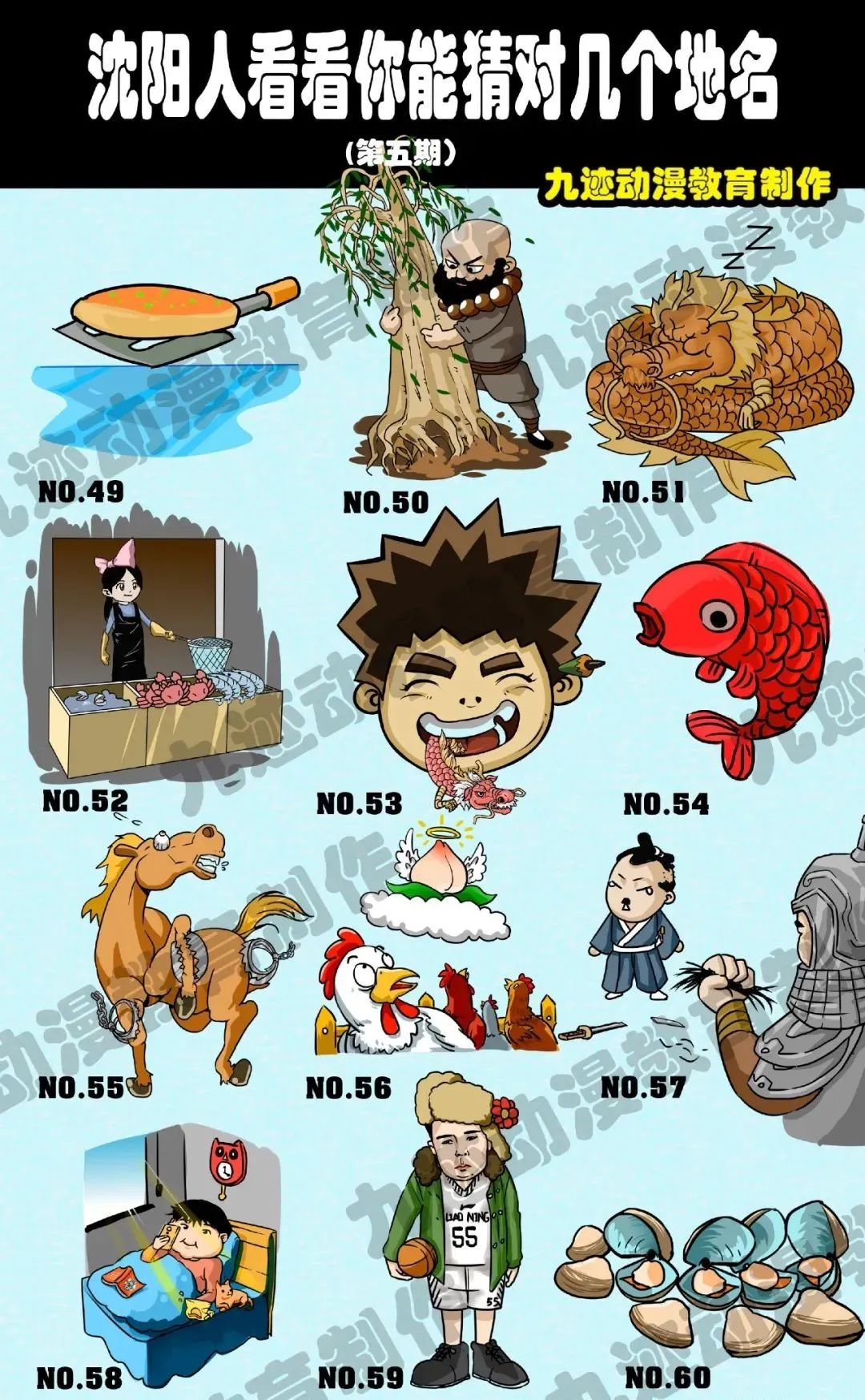 最近沈阳人被这个游戏刷屏！烧脑漫画猜沈阳地名，老沈阳才能猜对……