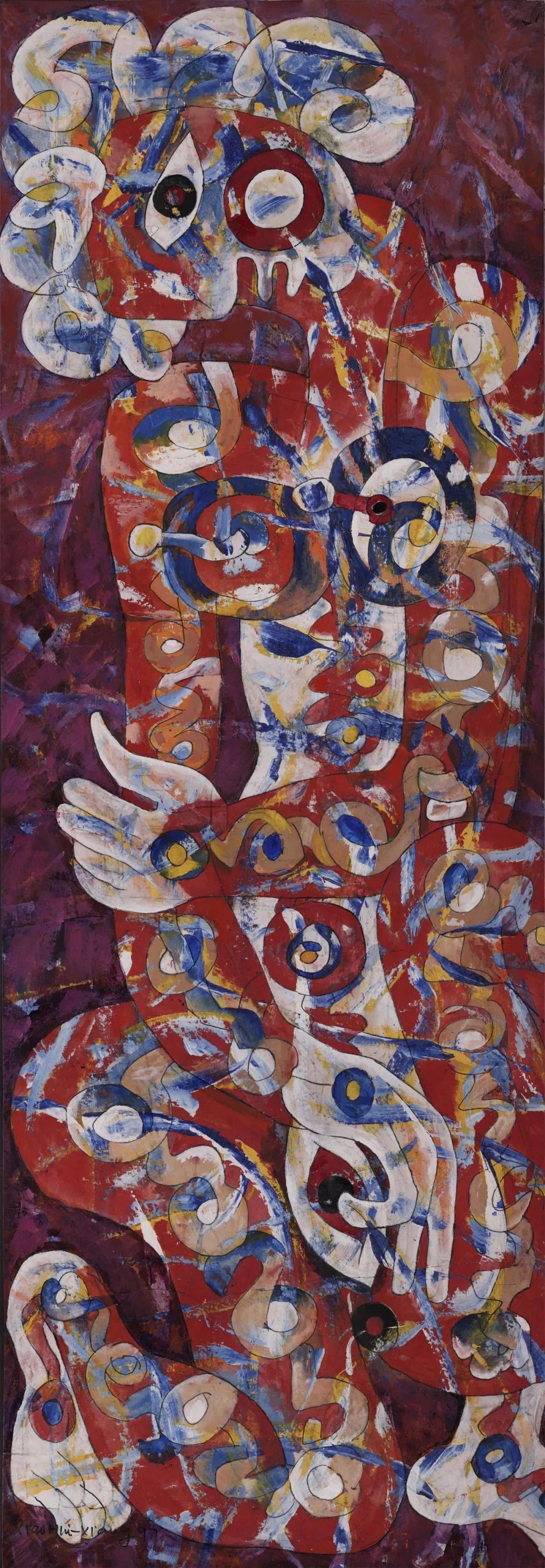 女人 肖惠祥 丙烯 180×60.8cm 1997年细语 万芾 国画 48×68.