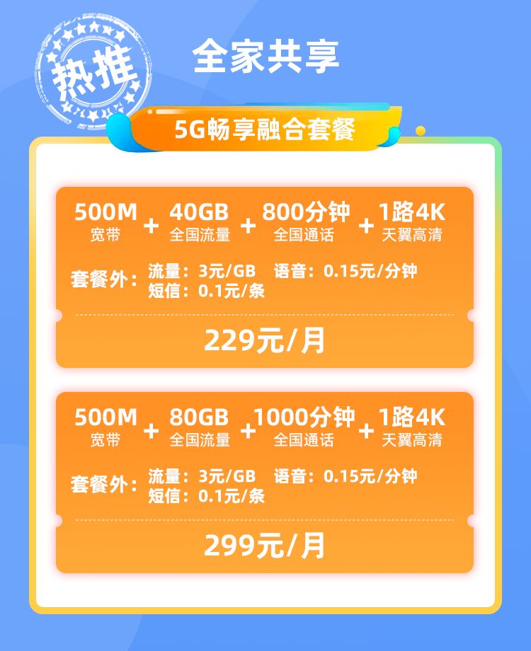 客官~5g套餐新鲜出炉,了解一下?