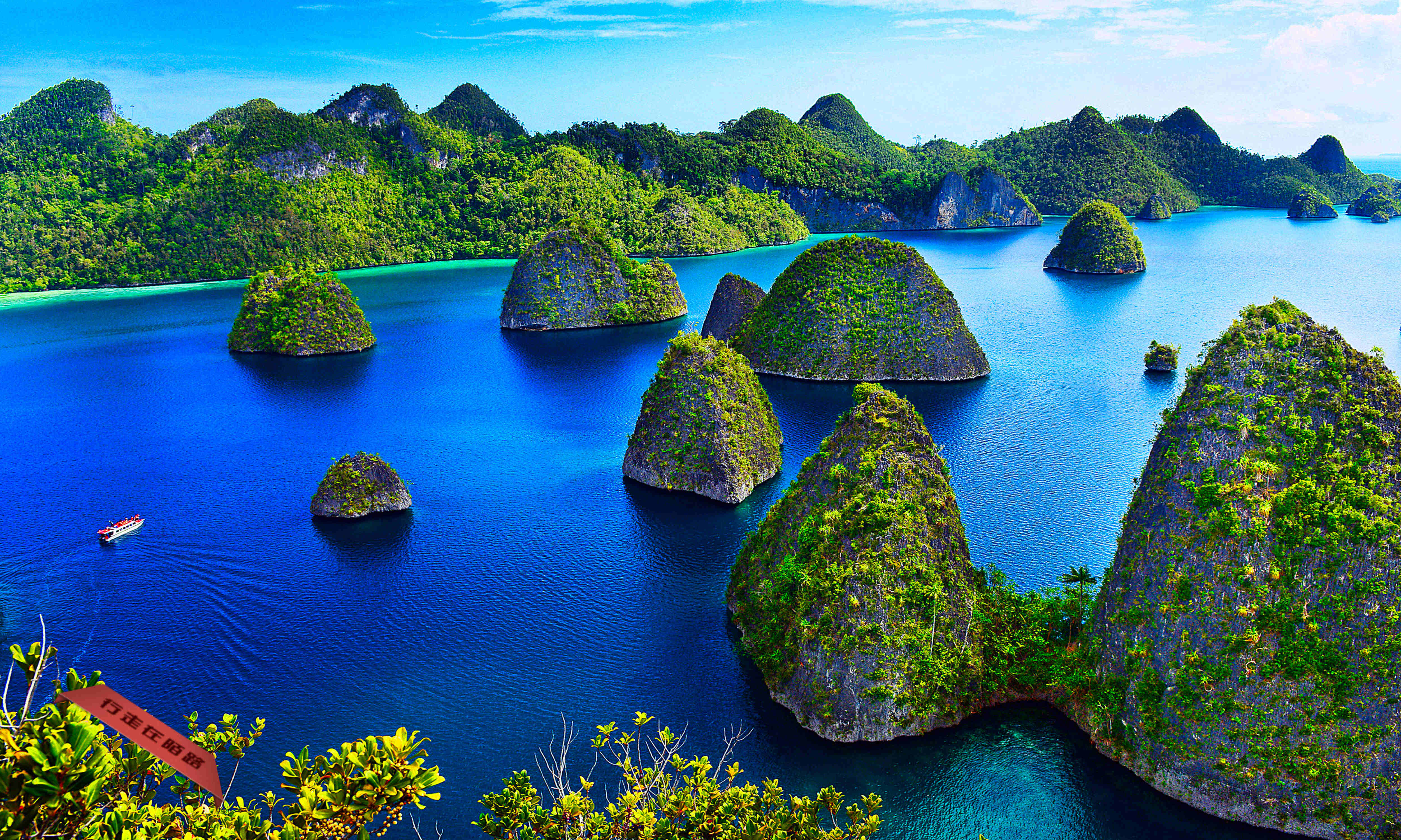 拉贾安帕特群岛中的瓦亚格岛，印度尼西亚 (© Amazing Aerial Agency/Offset by Shutterstock ...