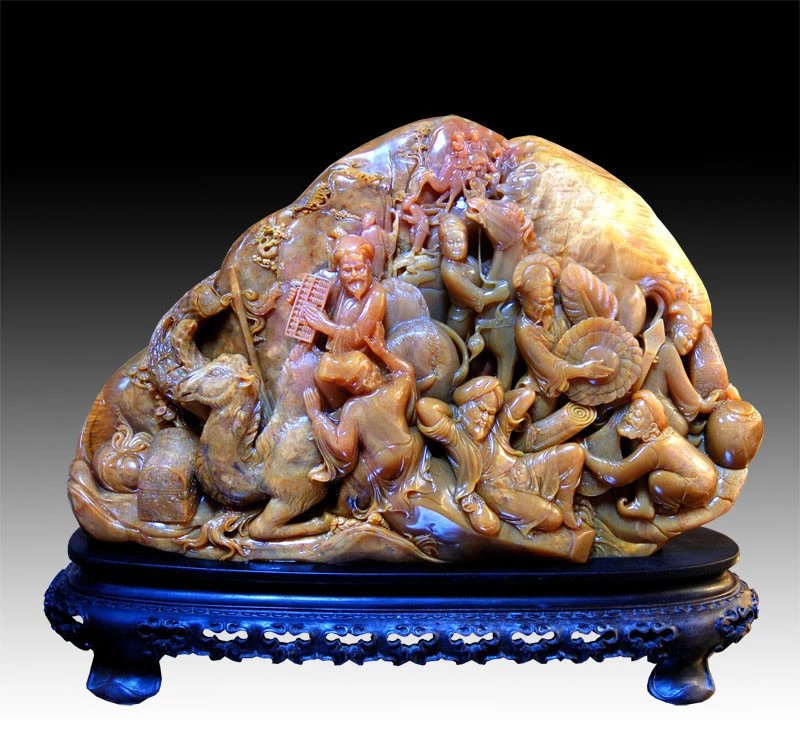 天然 寿山石 Shoushan stone 高山石 高山黄 印材 WWFT026 中国四大名石，果然名不虚传！_寿山