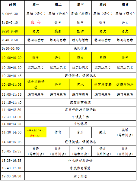 闪耀61明珠课表来啦明珠空中课堂课程表请收好