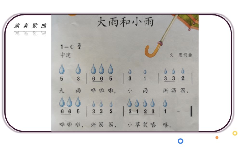 大雨和小雨简谱_大雨和小雨简谱小班(3)