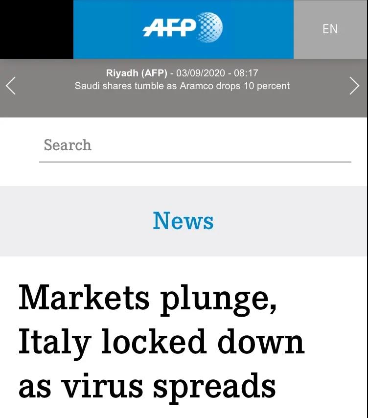 意大利封闭管理举措“吸睛”，各国媒体如何报道？