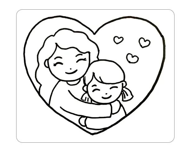 1 画爱心绘画步骤图明天就是三八妇女节了,画一幅爱妈妈主题的简笔画